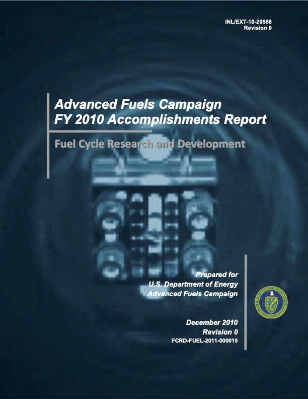 2010 Accomplishment Report Cover