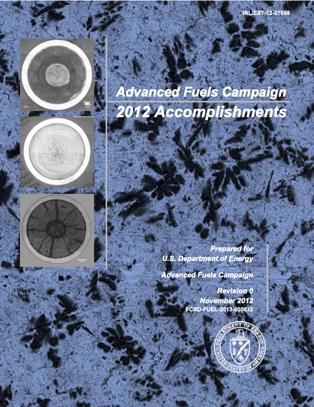 2012 Accomplishment Report Cover